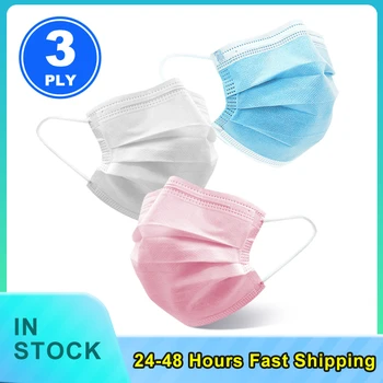 

50/100/200 pcs Surgical Mask Disposable Anti-Pollution 3 Ply Filter Safety Mask for Adult Protect Non-woven Medical Face Masks