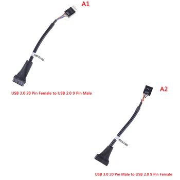 

USB 3.0 20 Pin Motherboard Header To USB 2.0 9 Pin Adapter Converter Cable For Computer PC