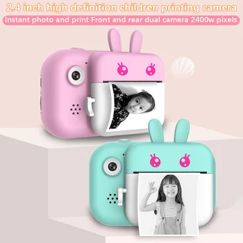 

Children Mini Camera Instant Print Camera for Kids 1080P HD Camera With Thermal Photo Paper Toys Camera for Birthday Gifts