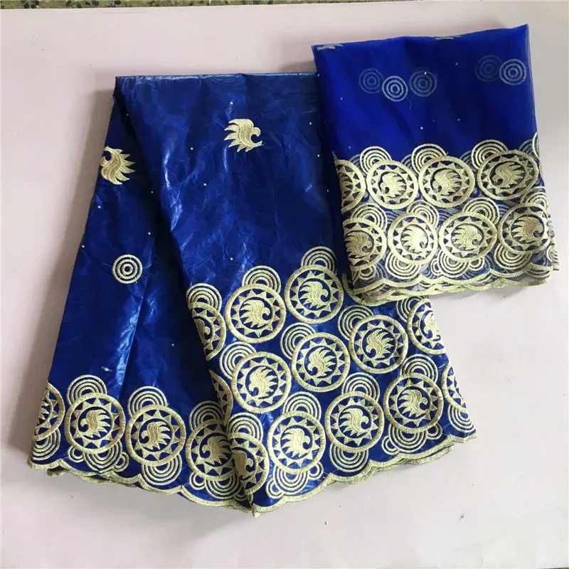 Новое поступление африканская Базен riche ткань с бисером шнур кружевная ткань морская парча ткань для свадьбы KY091403