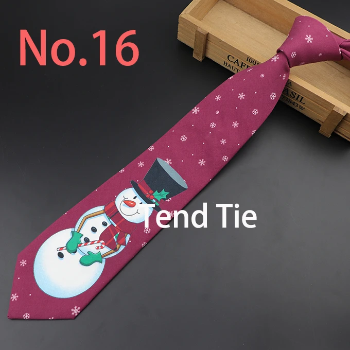 Рождественский галстук мужской Модный повседневный необычный Снежинка хлопок Профессиональный галстук Санта Клаус Галстуки 8 см Ширина Снеговик Галстуки