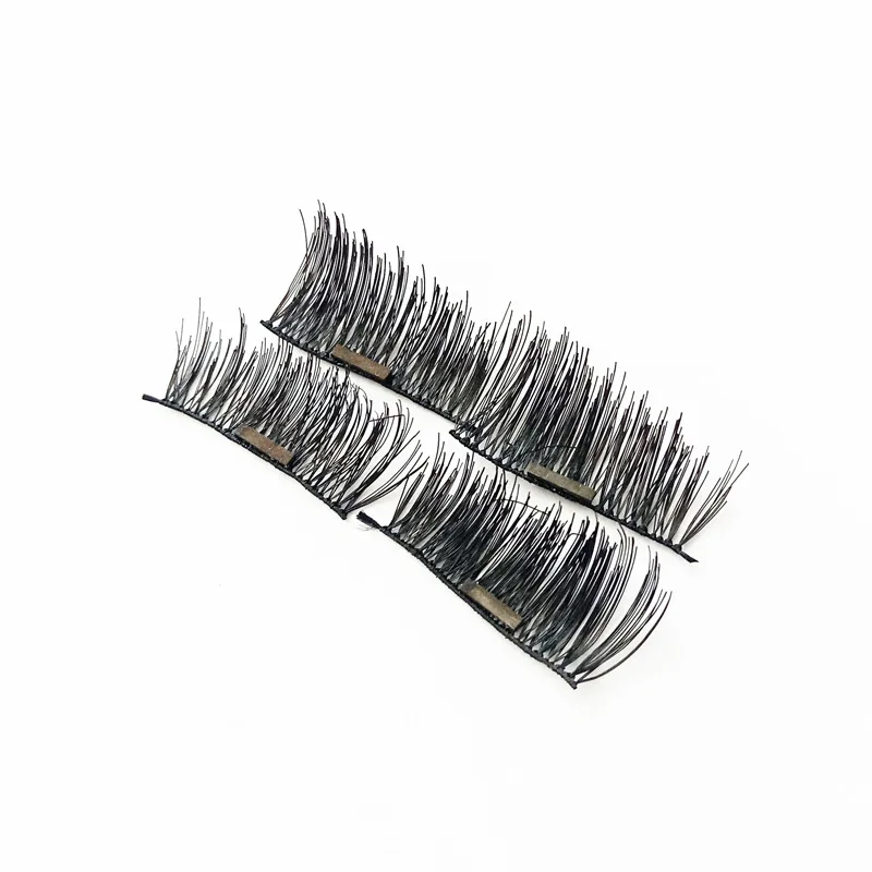 4pcs/box Magnet Magnetic Eyelash Reusable False Eyelashes & Tweezer Set Long Lasting Extension Makeup Kit