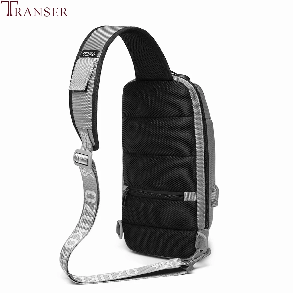 Transer сумка на плечо для мужчин usb зарядка Противоугонная дорожная нагрудная сумка повседневные водонепроницаемые диагональные сумки упаковка корейские сумки для гарнитур
