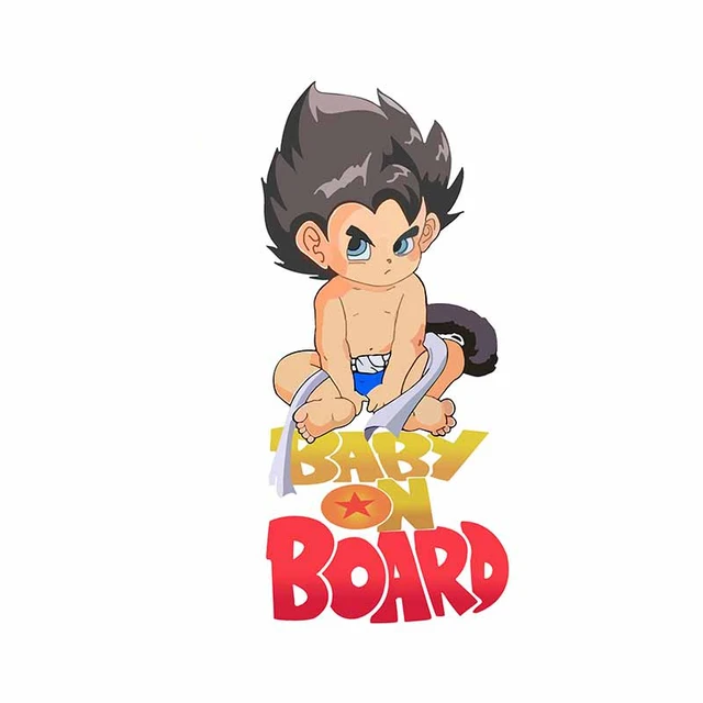 Criativo adesivo de carro bebê a bordo decalques para dragonball goku  desenho animado estilo do carro jdm auto acessórios vinil, 15cm - AliExpress