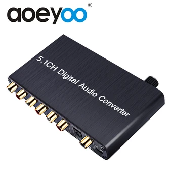 

AOEYOO SPDIF RCA 5.1 Digital Audio Decoder Converter SPDIF Coaxial Input 3.5mm Output Conversor Digital For PS4