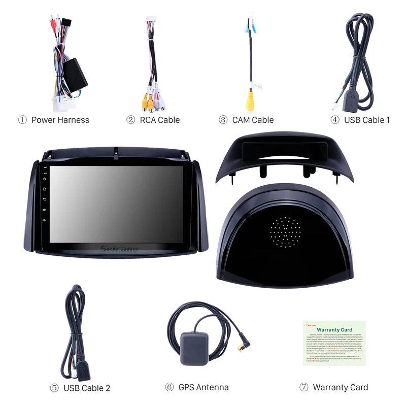 Clearance Seicane 9 inch Android 8.1 Car Unit Radio for 2009-2016 Renault Koleos GPS Navigation USB AUX support Carplay DVR OBD Digital TV 3