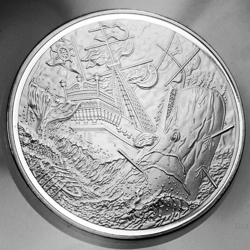 Пиратский флаг Памятная коллекция монет подарок сувенир художественный металлический