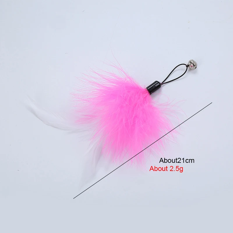 Cat Toy Feather Replacement Head Bells Feather Freely Change Combinations Multi-type For Cat Stick Telescopic Rod DIY Tools 