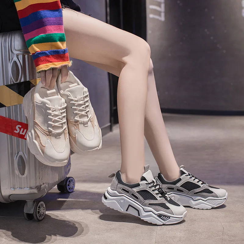 Модная обувь на платформе; Basket Femme; Вулканизированная обувь; массивные кроссовки; женские повседневные кроссовки; красные женские кроссовки; обувь для папы