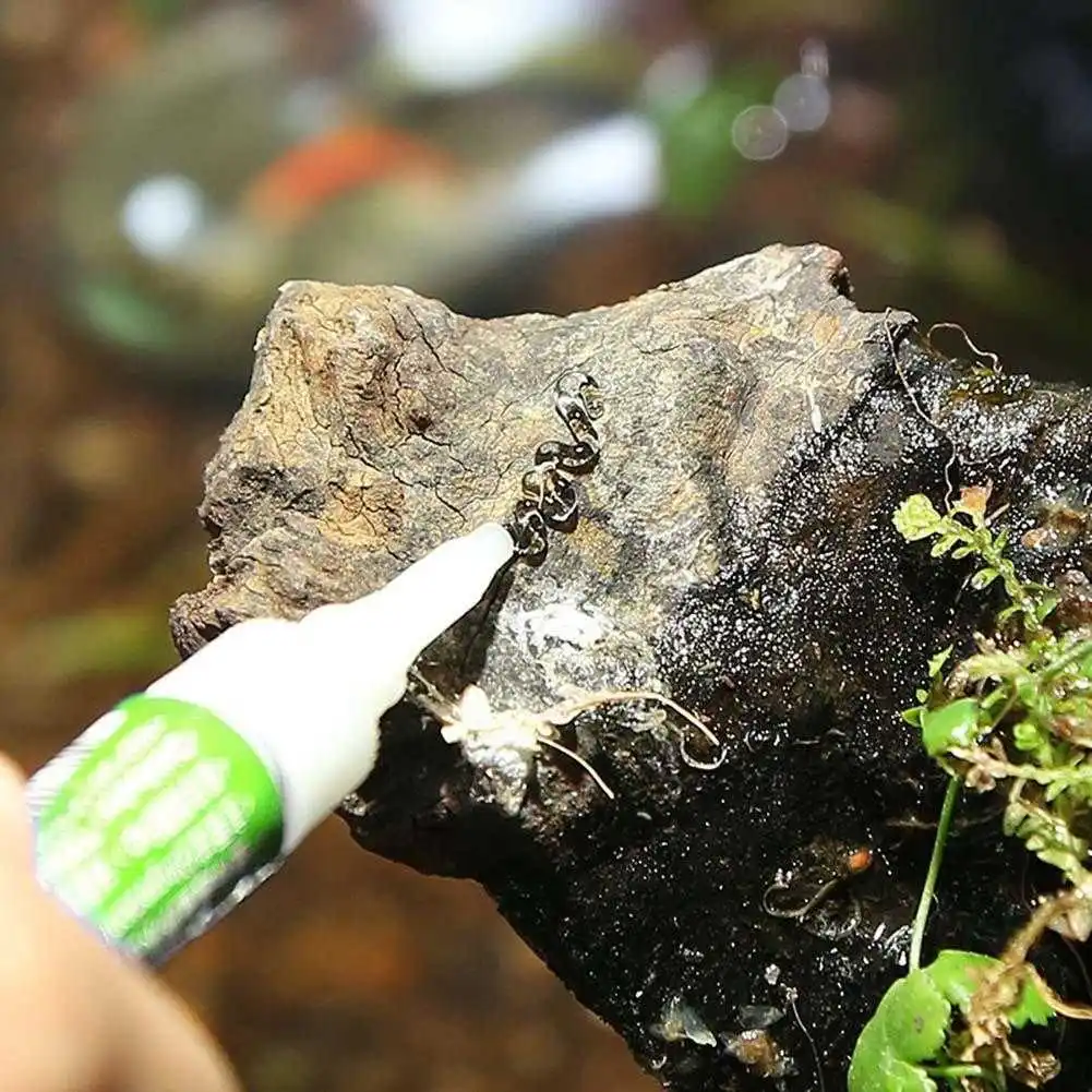 Прозрачная водная мгновенная вода трава коралловый камень клейкая наклейка