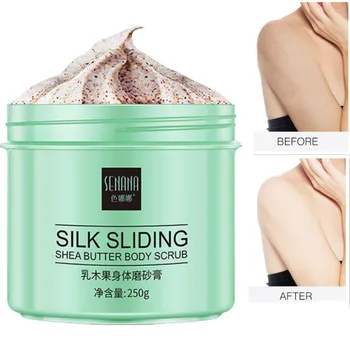 

250G Exfoliating Gel Body Scrub Cream Shea scrubs& bodys treatments Skin Whitening Go Cutin Dead Skin Moisturizing Body Care
