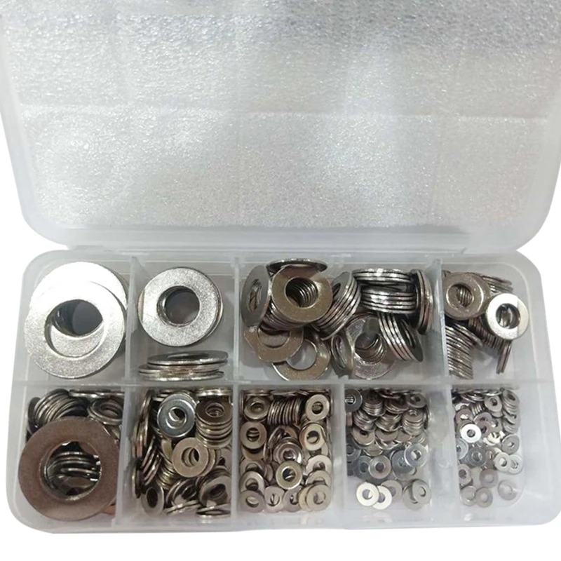 

Hot Sale160Pcs O-Ring Washer Washers Assorted Gasket Metal Sealing Washer Assorted Sealing Rings Gasket