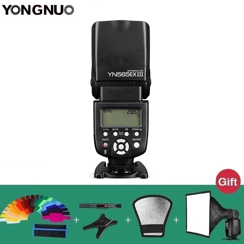 Светодиодная лампа для видеосъемки YONGNUO YN565EX III ttl Вспышка Speedlite Canon 1100d 650d 600d Nikon D3300
