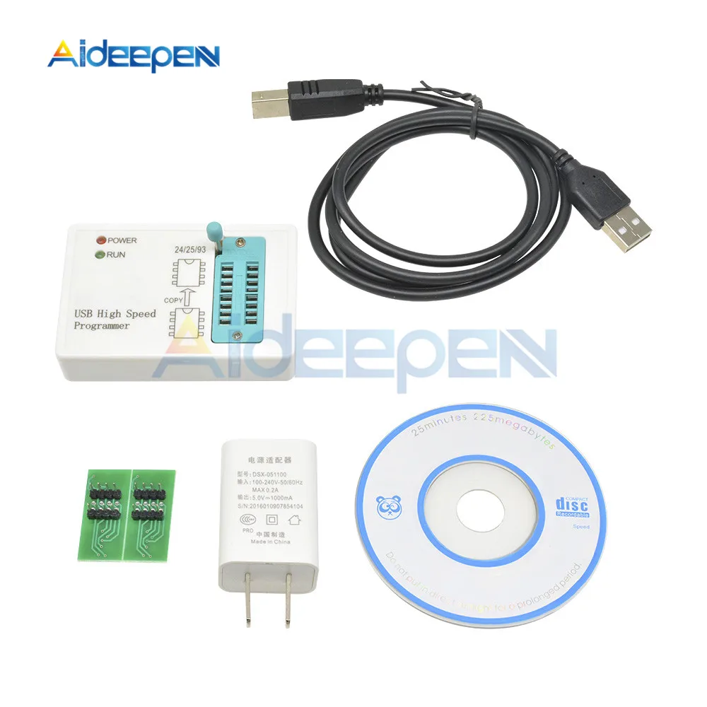 

High-speed USB SPI Programme + IC Test Clips socke Support 24 25 93 EEPROM 25 Flash BIOS Chip