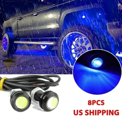 Lumière de roche bleue à LED 8x 12V, pour lit de camion, Jeep SUV Pick Up ATV sous chariot 