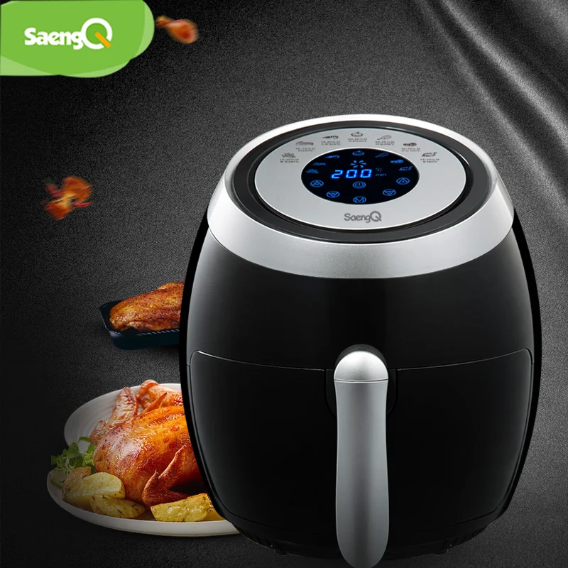  saengQ 3.6L Kitchen Electric Fryer Deep Air Fryer Digital LED Touch Screen Timer Temperature Contro - 4000581358066