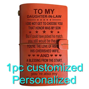 

Engraved Leather Journal Customized Gift For Couple Hubby Husband BJ045 A6 Notebook Diary Personalized Custom Message Quotes