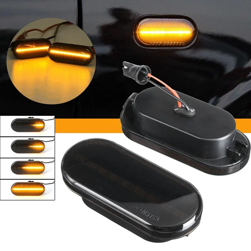 

2Pcs Led Dynamic Side Marker Flashing Sequential Light for Volkswagen Golf 3 4 For Polo SB6 Skoda T5Ford Flashing Light