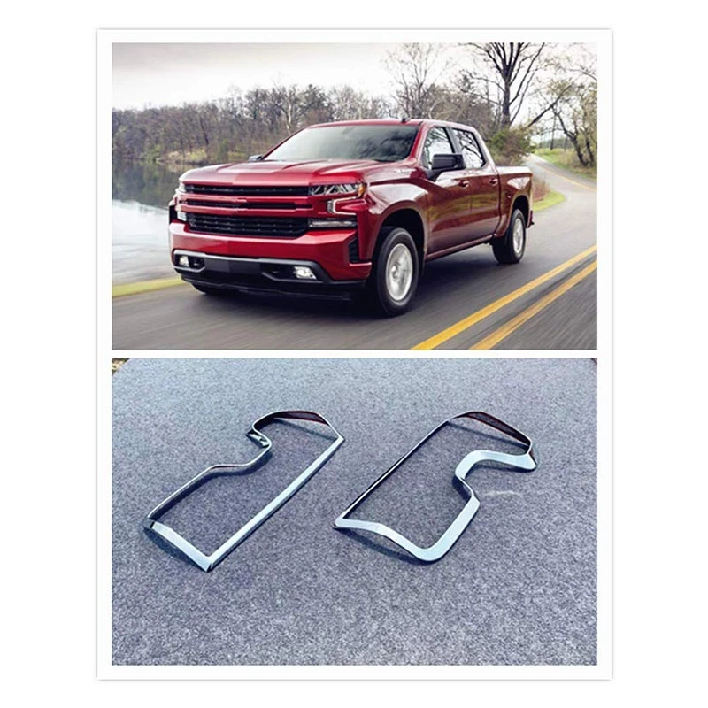 Аксессуары для Chevrolet Silverado- хромированный задний светильник, задний светильник, Накладка для лампы, 2 шт