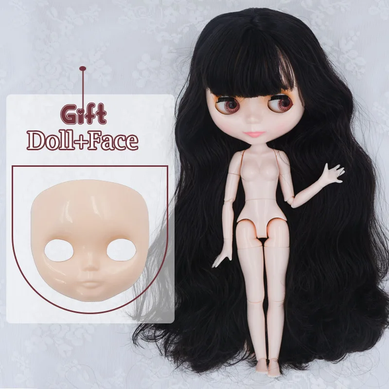 Кукла Blyth BJD, кукла Blyth, Обнаженная, индивидуальные блестящие куклы для лица, можно изменить макияж и платье, DIY, 12 дюймов, шарнирные куклы 1 - Цвет: FNBL07