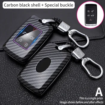 Carbon Fiber Car Smart Key Cover Case Fob For Land Rover Range Rover Sport A9 Discovery 2 3 4 Sport For Jaguar XF A8 A9 X8 XE XF - Carbon Fiber Car Smart Key Cover Case Fob For Land Rover Range Rover Sport A9