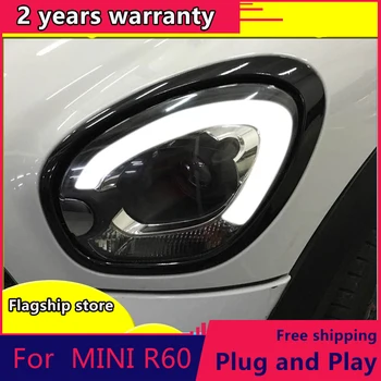 

Car Styling for BMW Mini Countryman R60 Headlights 2011-16 for Mini R60 LED Headlight DRL Lens Double Beam H7 HID Xenon bi xenon