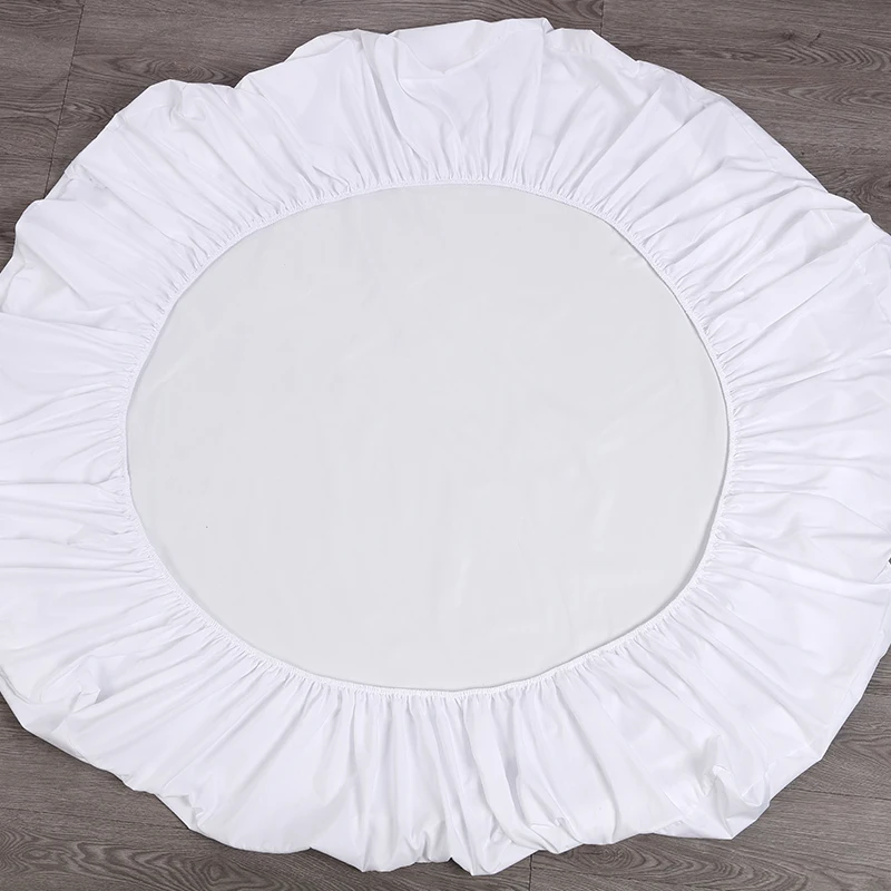  Solid Sanding Mattress Protector with Elastic Band Soft Colorful Fitted Sheet Breathable Anti-mite 
