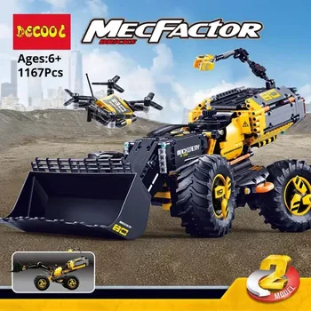 

DECOOL TECHNIC 3380 2IN1 Volvo Wheel Loader ZEUX Model Building Blocks Bricks Toys for children GIFTS compatible lepinly 42081
