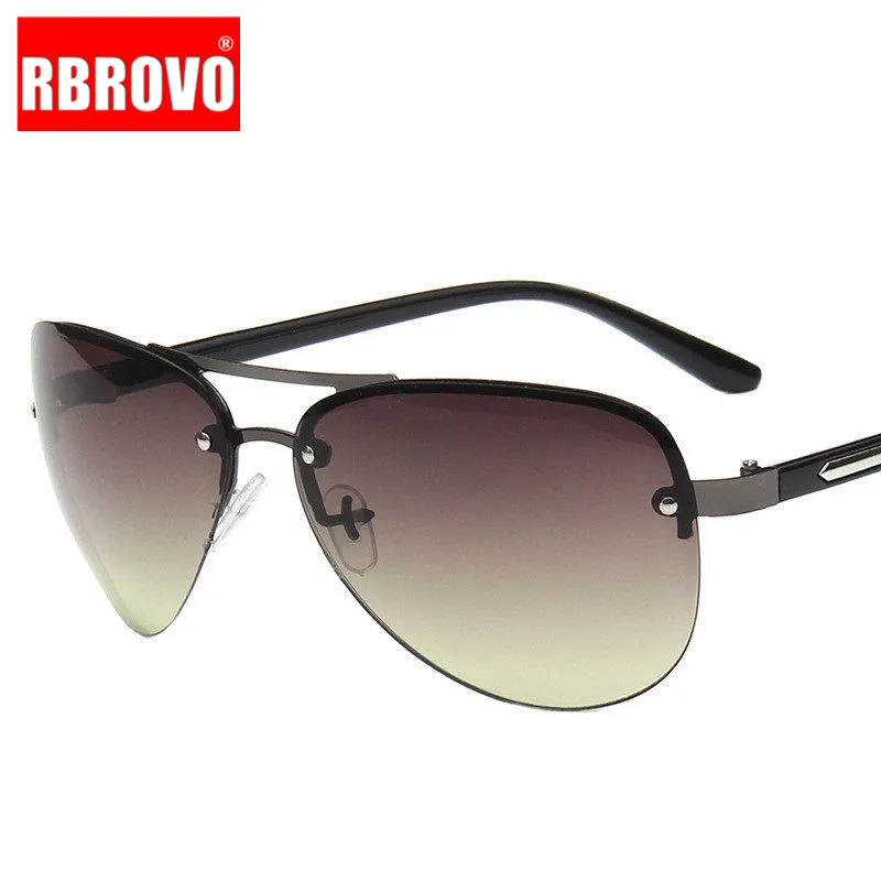 RBROVO 2023 Summer Pilot Men Sunglasses Women Outdoor Vintage Big Frame Lunette De Soleil Femme UV400 Driving Travel Glasses