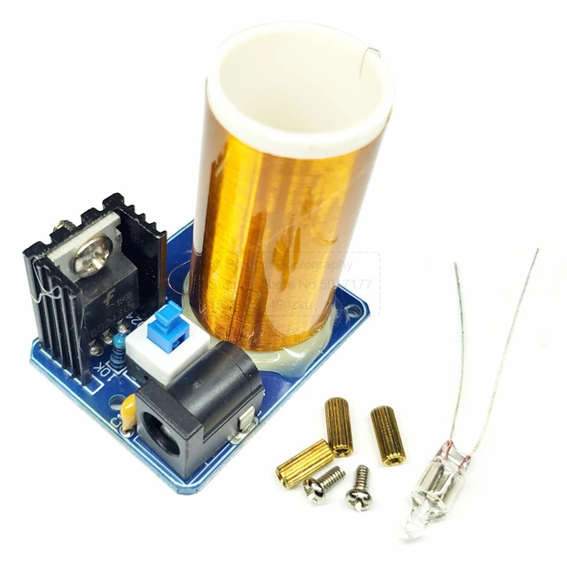 BD243 DIY Mini Tesla Spule Kit Leere Lichter Technologie Magie Requisiten  BD243C DIY Elektronische Kit Teile Tesla Spule Modul - AliExpress