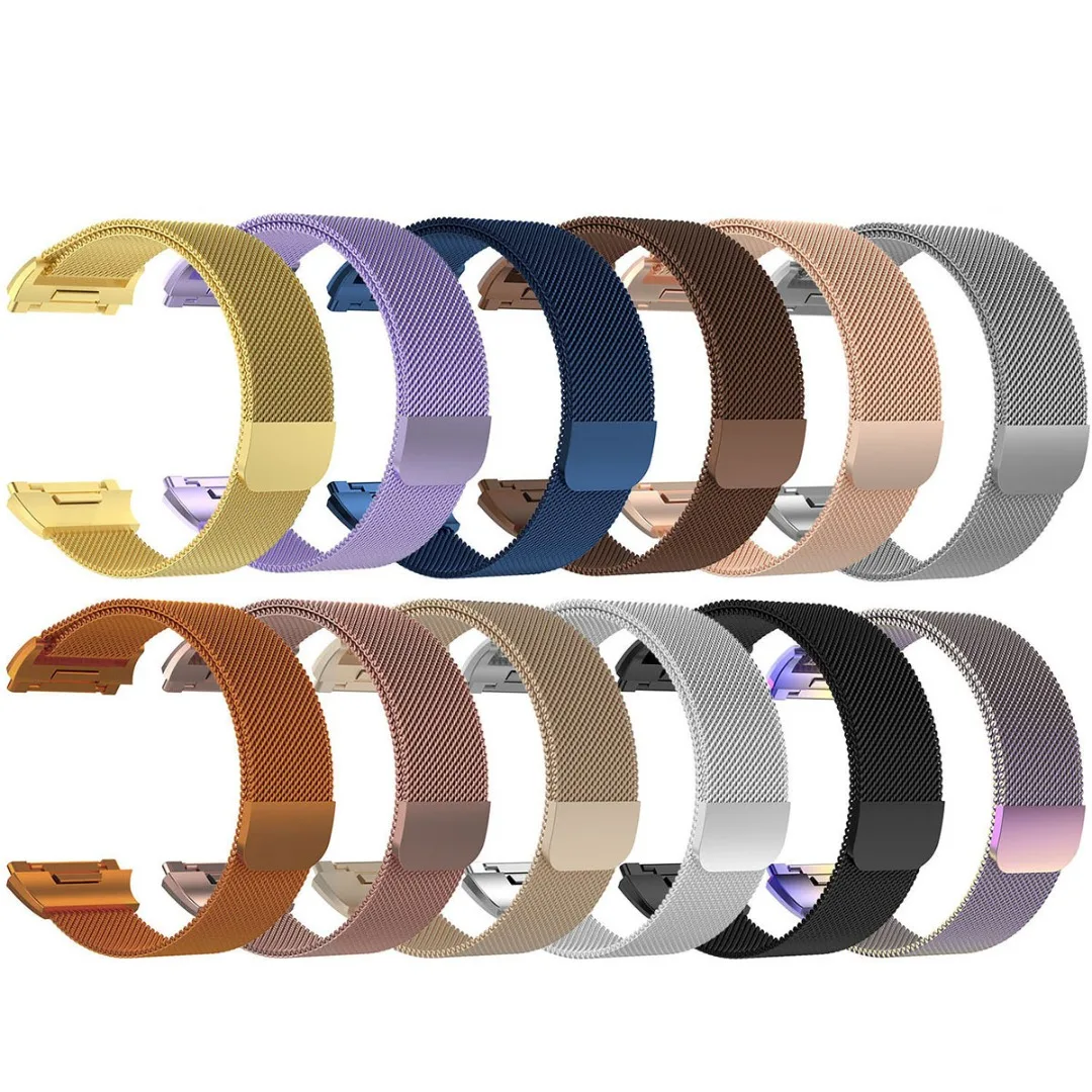 Миланский Магнитный стальной ремешок для мужчин t для Fitbit Ionic Новые мужские и женские часы Петля Браслет ремешок для часов