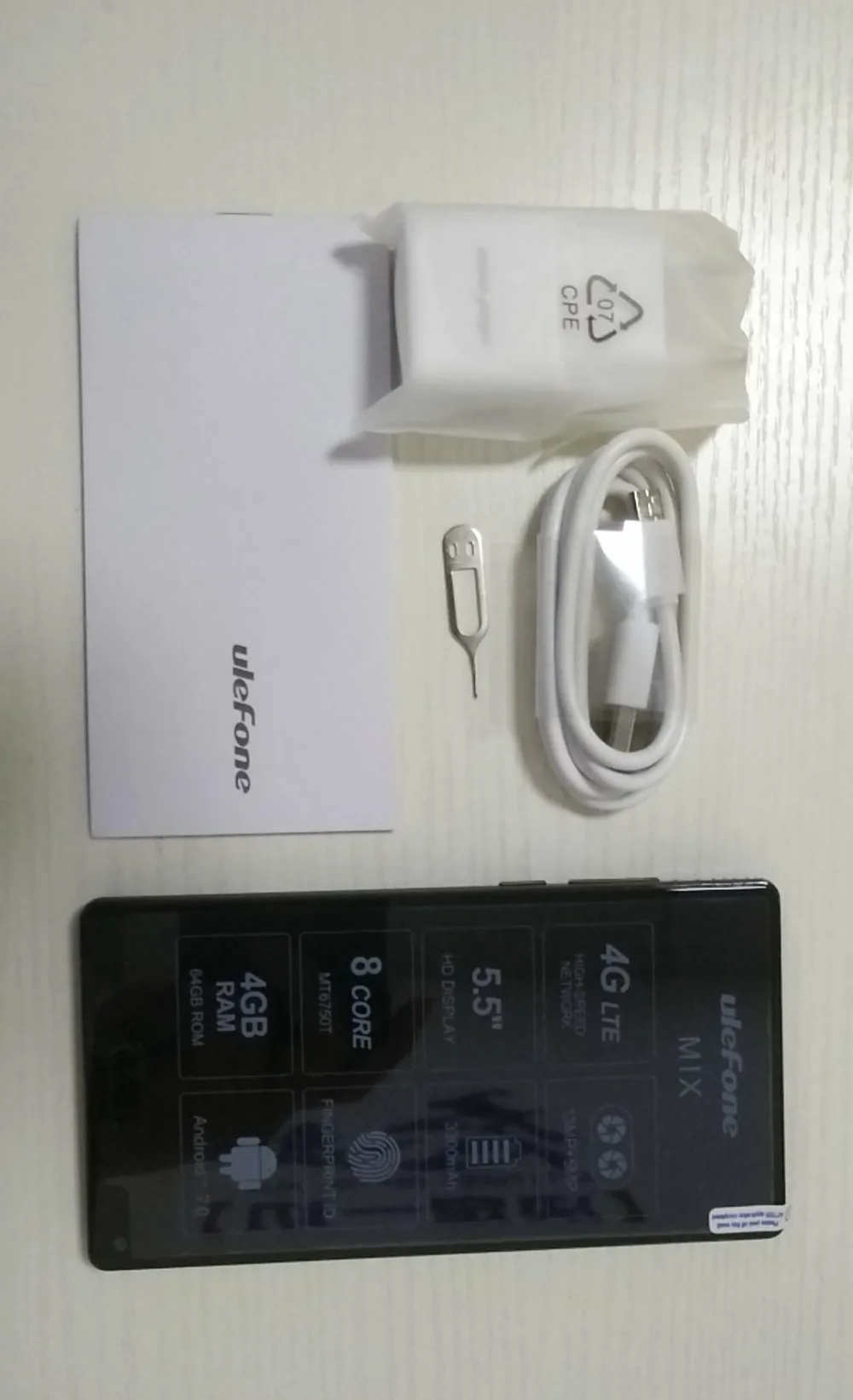 Смартфон Ulefone Mix, 4G, 5,5 дюймов, MTK6750T, четыре ядра, Android 7,0, 4 Гб ram, 64 ГБ rom, отпечаток пальца, 13 МП, двойная камера, мобильный телефон