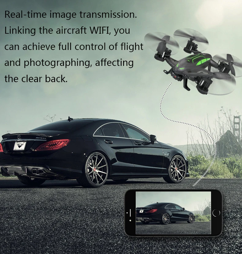 Детские игрушки Land Air двойной режим RC Самолет в режиме реального времени воздушный мобильный телефон RC Tumbling фиксированная высота мини-Дрон детские подарки
