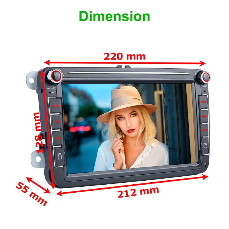 Essgoo Android автомобильный мультимедийный плеер 8,0 gps 2 Din авторадио радио для VW/Volkswagen/Golf/Polo/Passat/B7/B6/SEAT/Leon/Skoda