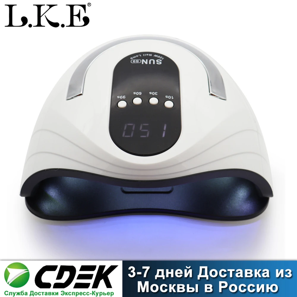 LKE 84 Вт Сушилка для ногтей SUN 9 УФ светодиодный светильник маникюра с ЖК дисплеем