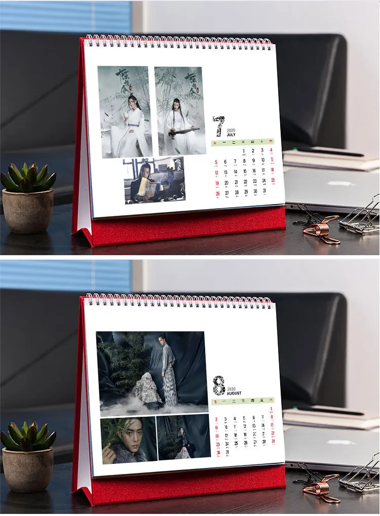 Chen Qing Ling Desk Calendar Wei Wuxian Lan Wangji Character Calendars Daily Schedule Planner.01-.12