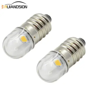 

2pcs Warm white E10 3V 6V 12V 0.08A 0.96W Miniature Screw Base Instrument LED Light Bulb Lamp Flashlight Torch DIY Work Light