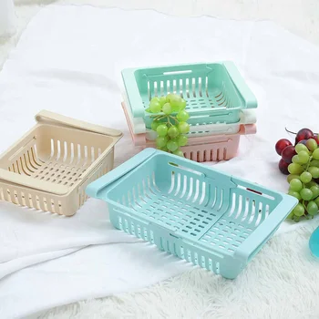 

Kitchen Storage Shelf Refrigerator Drawer Shelf Plastic Plate Layer Storage Holders Space Saver Storage Rack Home Organizer