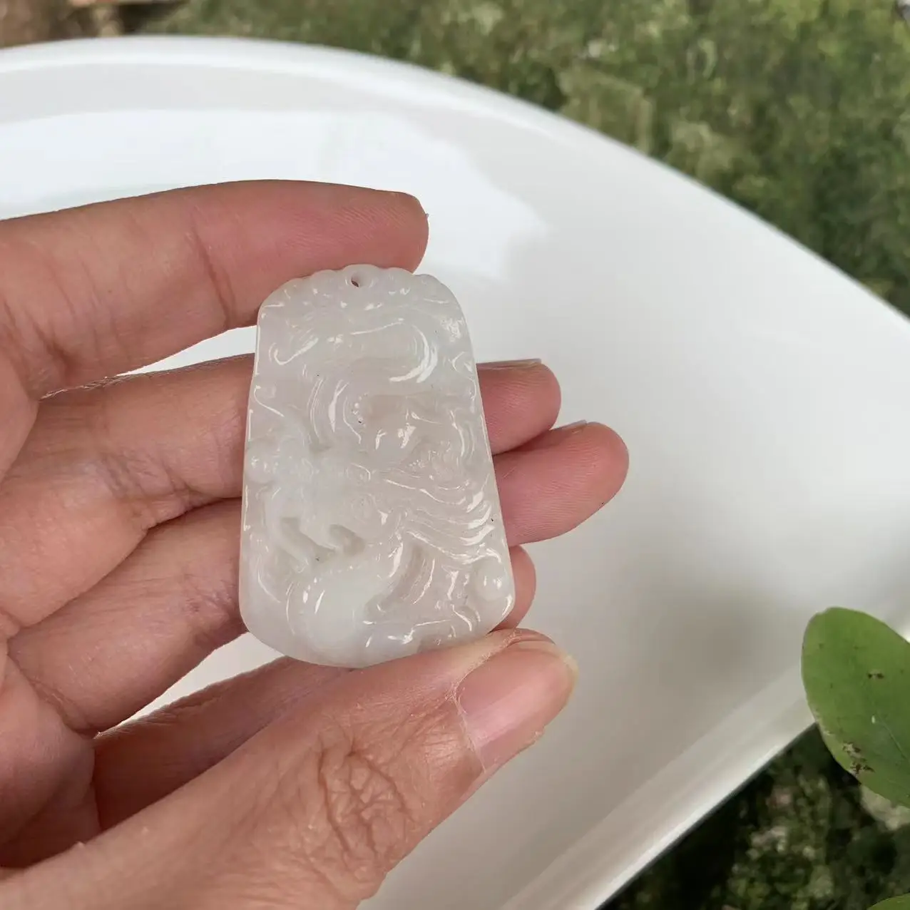 30*26MM Real Natural Burma Jade dragon Necklace Pendant green Myanmar jade women children jewelry Good Luck Best Gift