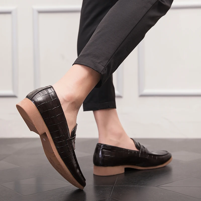 Fotwear/мужская повседневная обувь; кожаная обувь; Мужские модельные туфли; лоферы; легкая мягкая подкладка из овечьей кожи; гибкая резиновая подошва