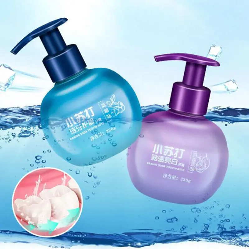 1pc New Whitening Toothpaste Stain Removal Fight Bleeding Gums Soda Toothpaste Fresh Breath 220g Oral Care Accessories
