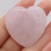 1PC Rose Quartz Natural Loose Beads Ornaments Love Heart Shape Polished Stone Reiki Healing Crystal DIY Gift Decoration Minerals 1