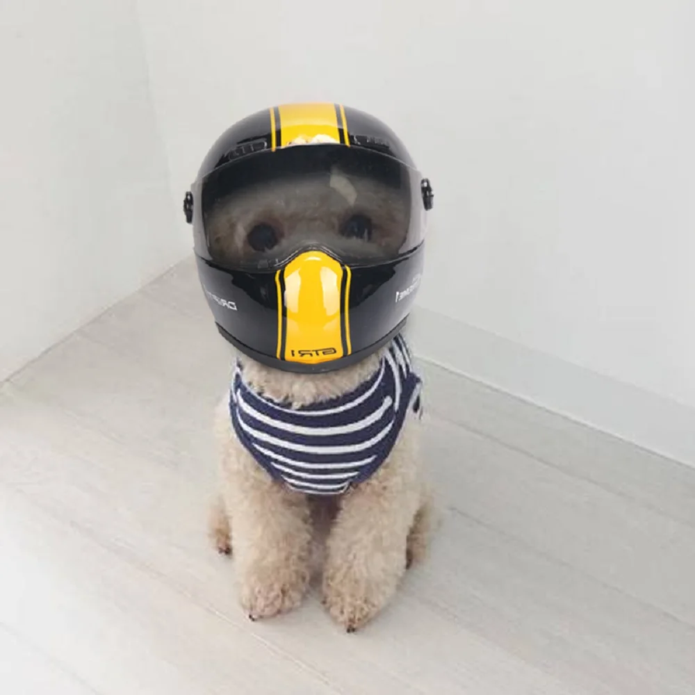 Capacete de motocicleta para gato e cachorro,