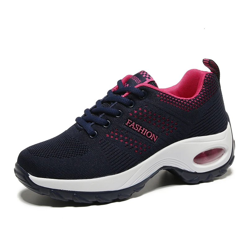 pink tennis shoes Повседневная обувь для женщин; дышащие кроссовки; женская спортивная обувь; удобные женские кроссовки на платформе; zapatos De Mujer - Цвет: pink tennis shoes