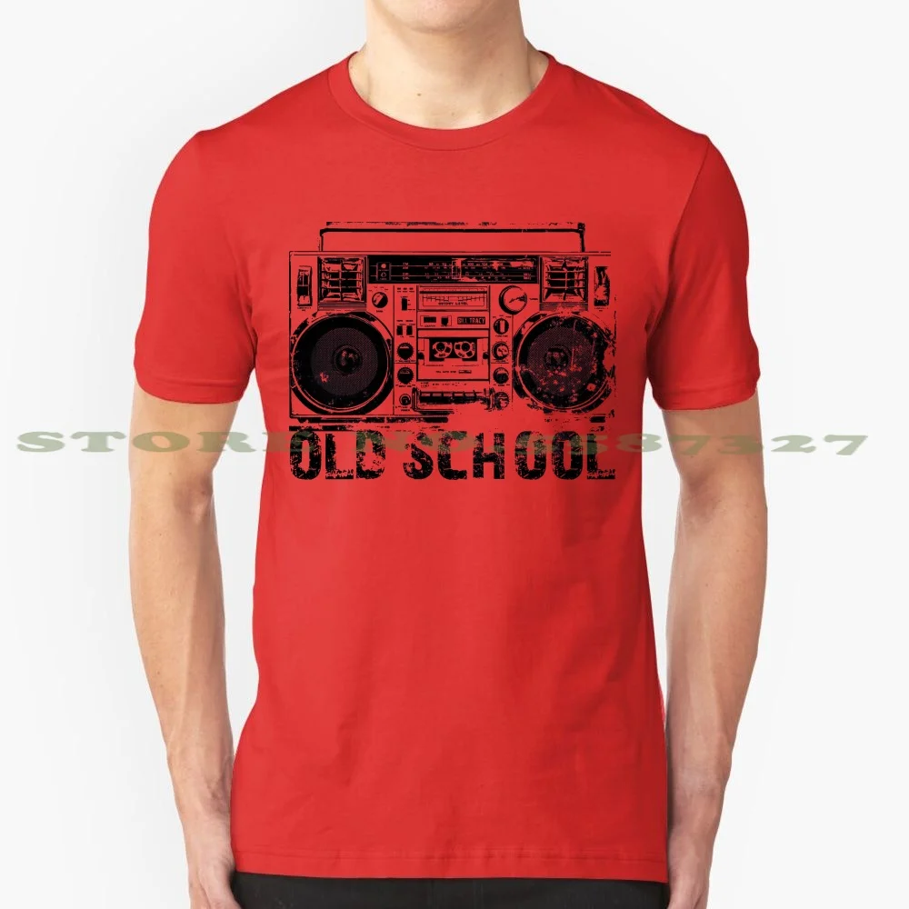Vecchia Scuola Boombox Art Fresco Design Alla Moda T-Shirt Tee Boombox Ghetto Blaster Radio Hip Hop Rap Old School 80S Retro Vintage