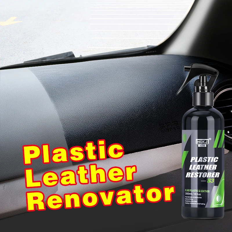 S3 Car Plastic Restorer Polish for Interior Exterior Trim Long-lasting Cleaner Agent Hydrophobic Coating Car Chemicals  HGKJ cleaning leather seats