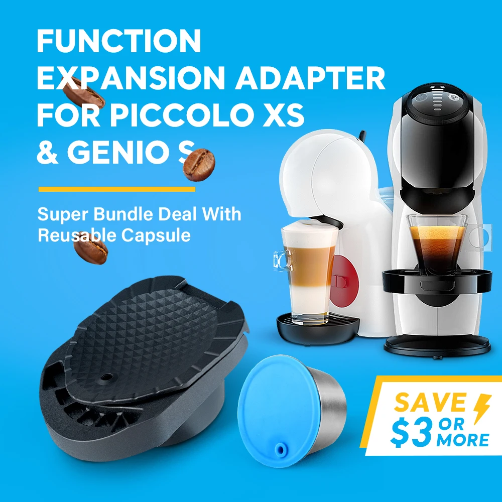 

Reusable Capsule & Adapter Shopping Bundles Saving For Dolce Gusto DIY Coffee Taste Refillable Pods Food Grade