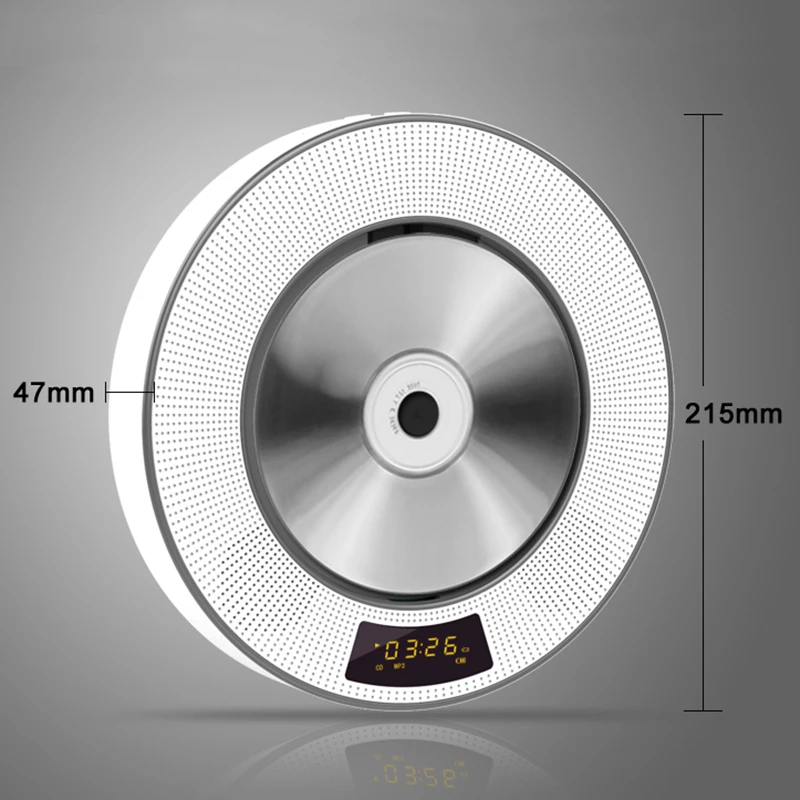 Bluetooth leitor de cd parede montável controle