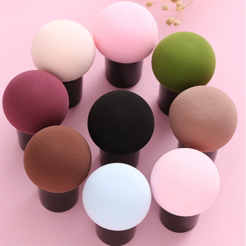 

Mushroom Head Foundation Women Beauty Sponge Powder Puff With handle Shaped Professional Cosmetic makeup Tool