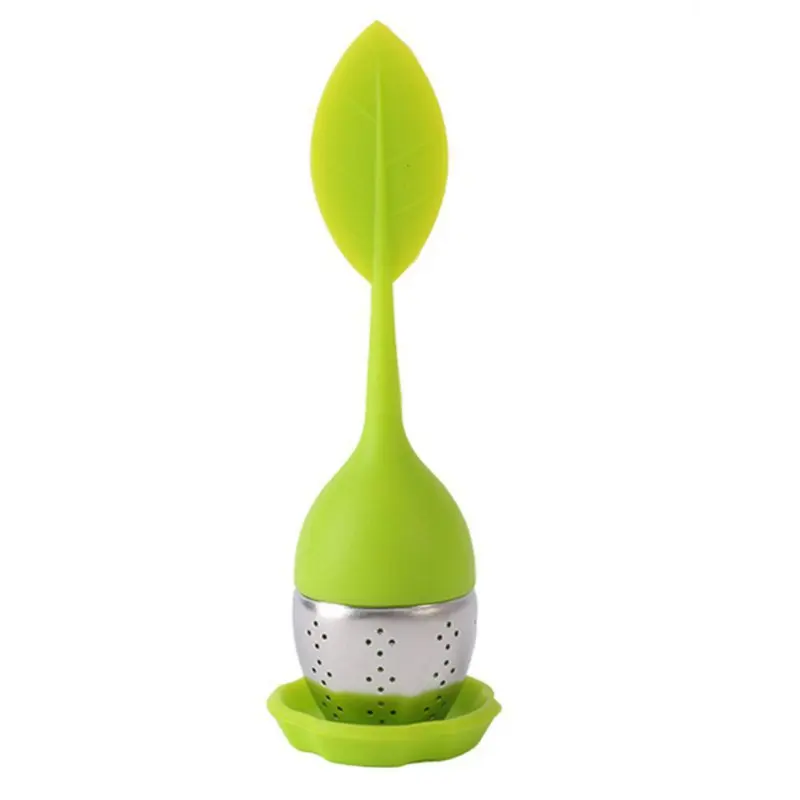 1pc Strawberry Tea Infuser Stainless Steel Tea Ball Leaf Tea Strainer for Brewing Device Herbal Spice Filter Kitchen Tools - Цвет: green